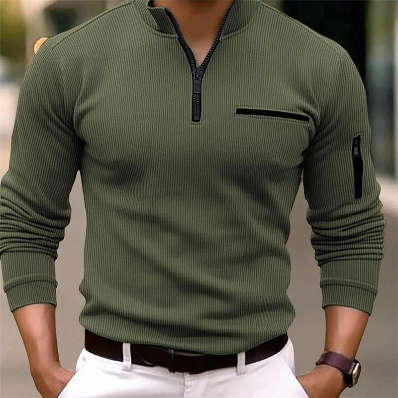Gustavo™ | Long Sleeve Shirt with Zipper