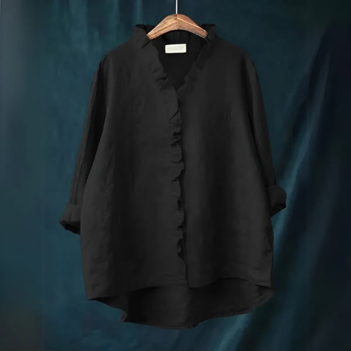 Wendy | Loose Blouse with Ruffled Collar for Women