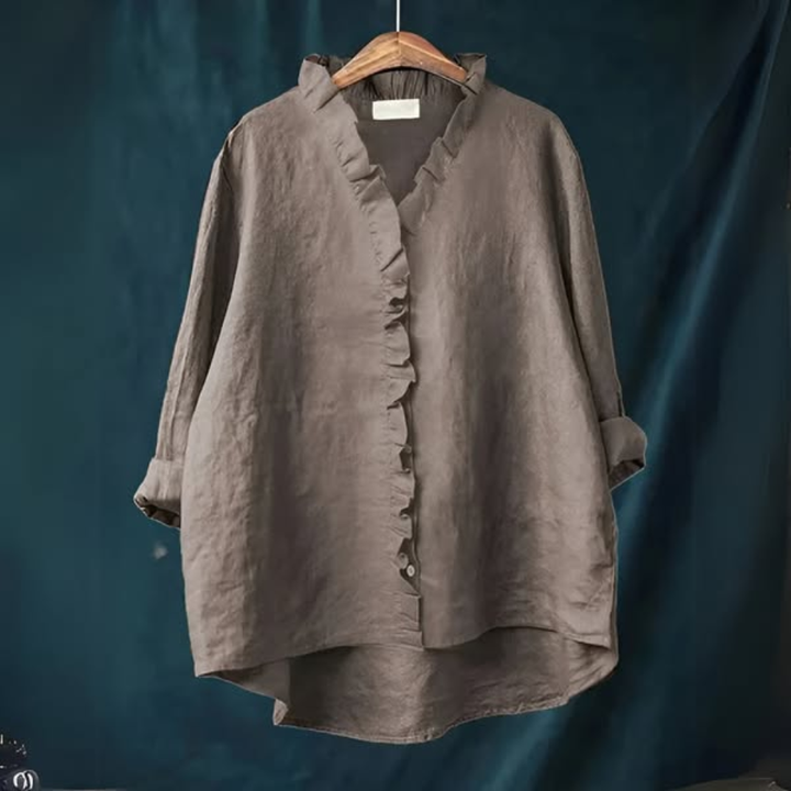 Wendy | Loose Blouse with Ruffled Collar for Women