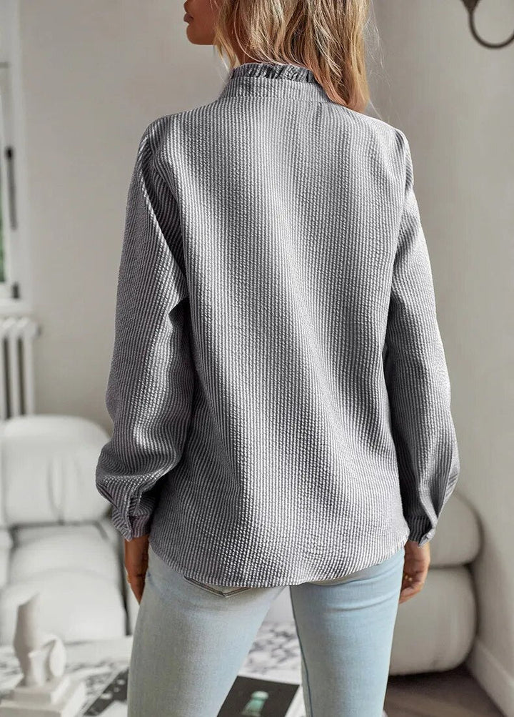 Jodie | Elegant Long Sleeve Blouse with Notched Collar