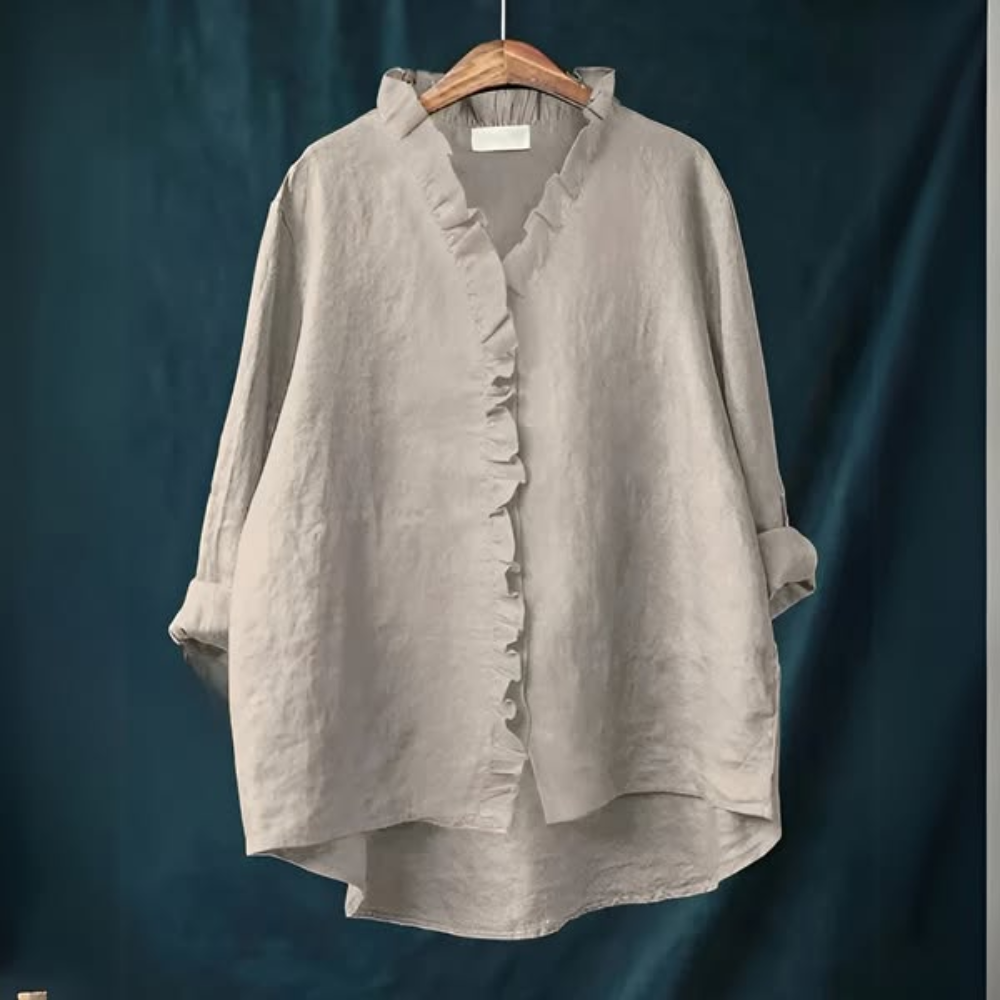 Wendy | Loose Blouse with Ruffled Collar for Women