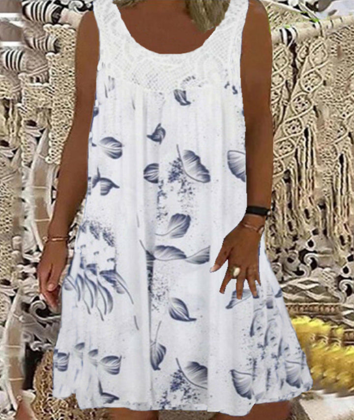 Brenda | Sleeveless Floral Print Dress