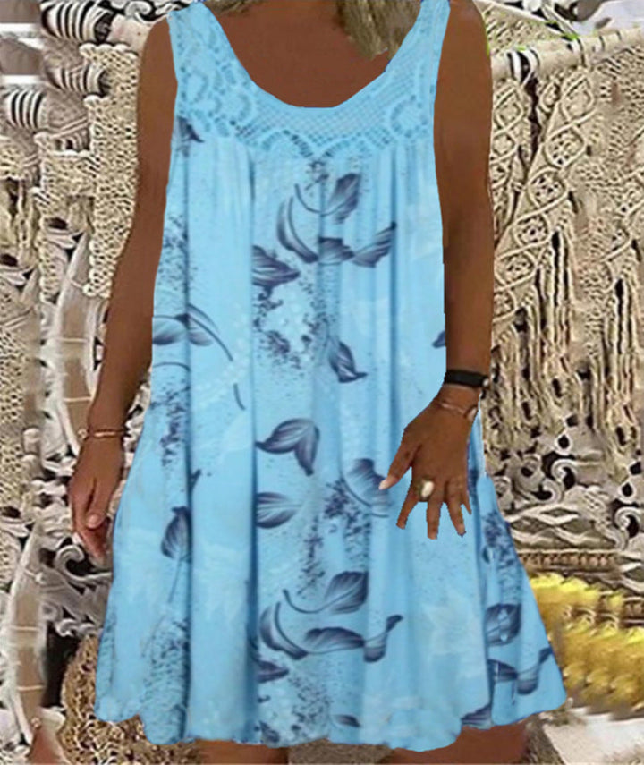 Brenda | Sleeveless Floral Print Dress