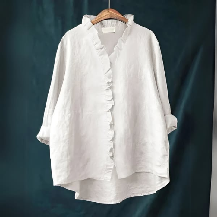 Wendy | Loose Blouse with Ruffled Collar for Women