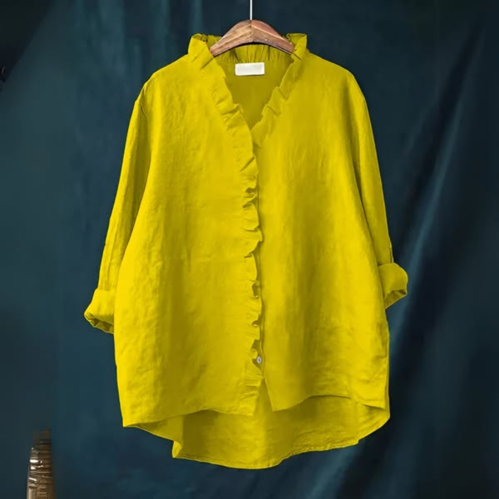 Wendy | Loose Blouse with Ruffled Collar for Women