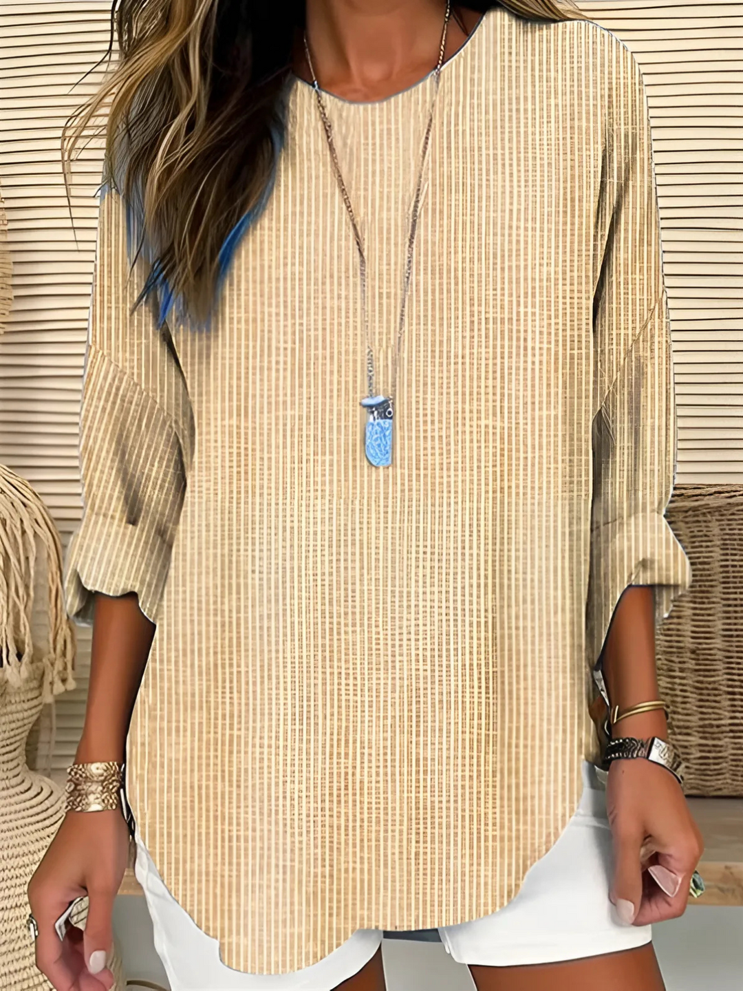 Megan™ | Trendy Striped Blouse