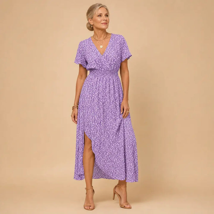 Betty™ | Floral Print V-Neck Maxi Dress
