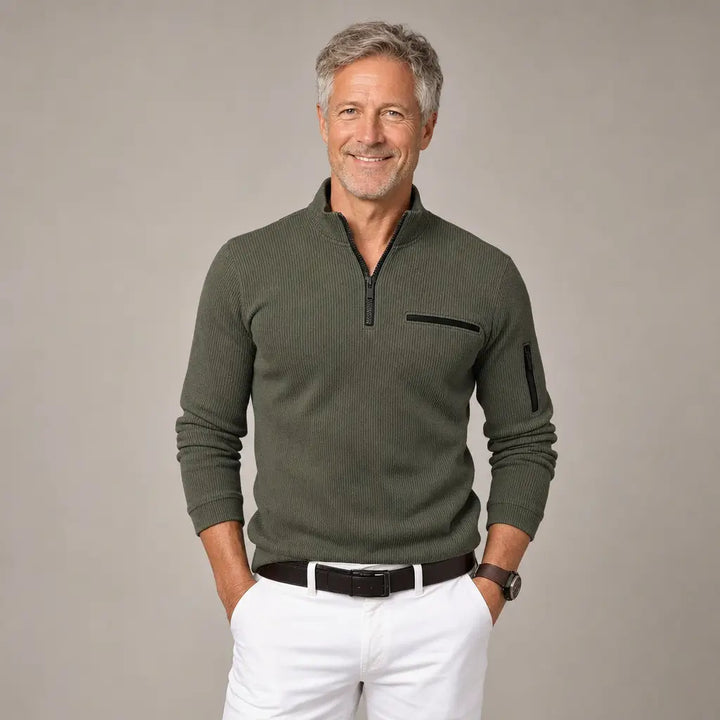 Gustavo™ | Long Sleeve Shirt with Zipper