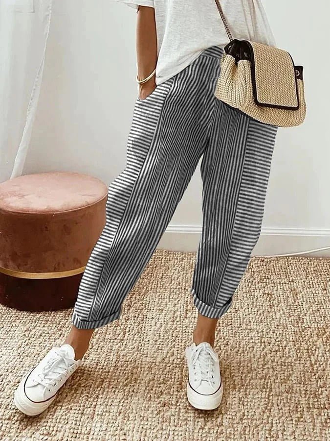 Claudine | Striped Pants