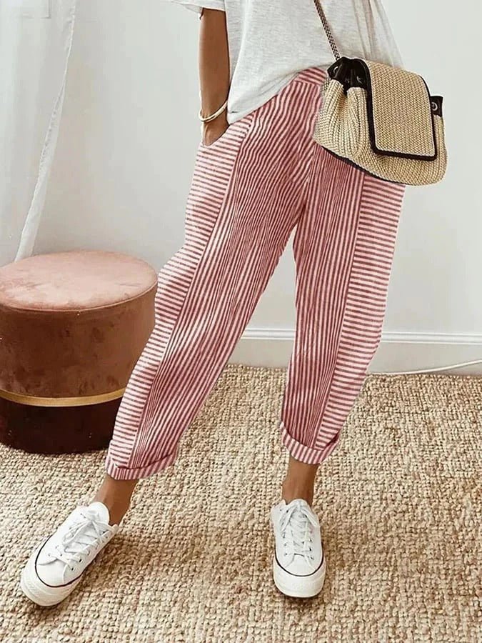 Claudine | Striped Pants