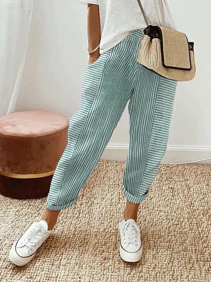Claudine | Striped Pants