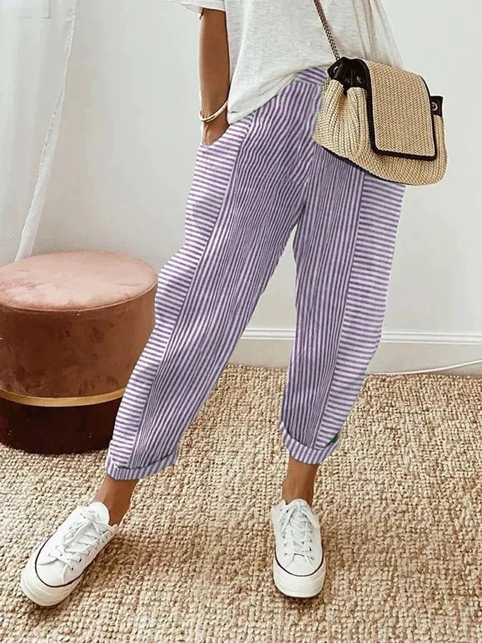 Claudine | Striped Pants