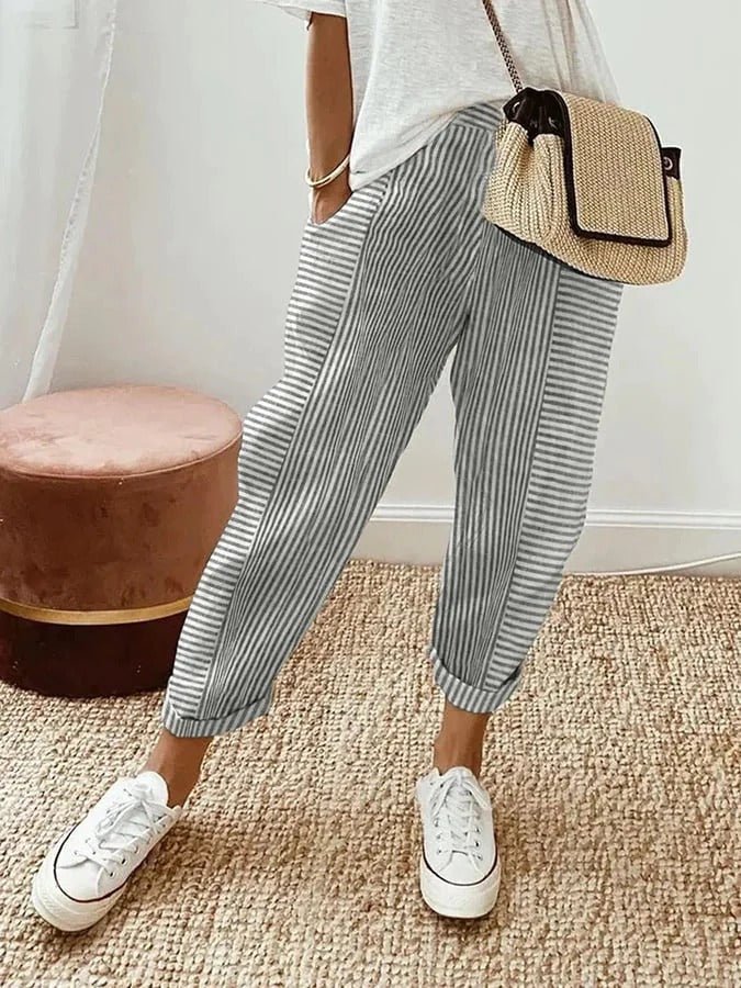 Claudine | Striped Pants